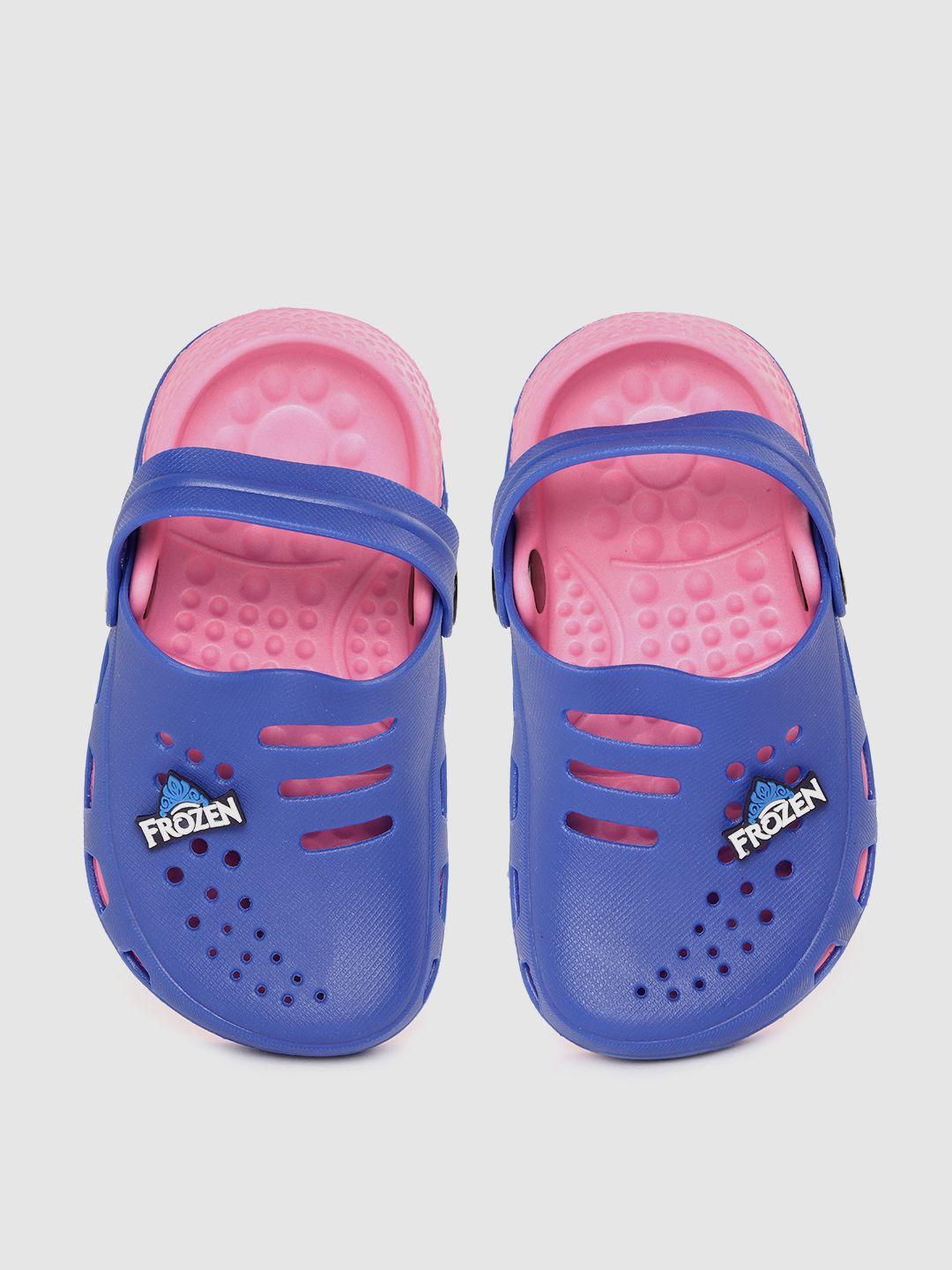 toothless girls blue & peach-coloured frozen clogs