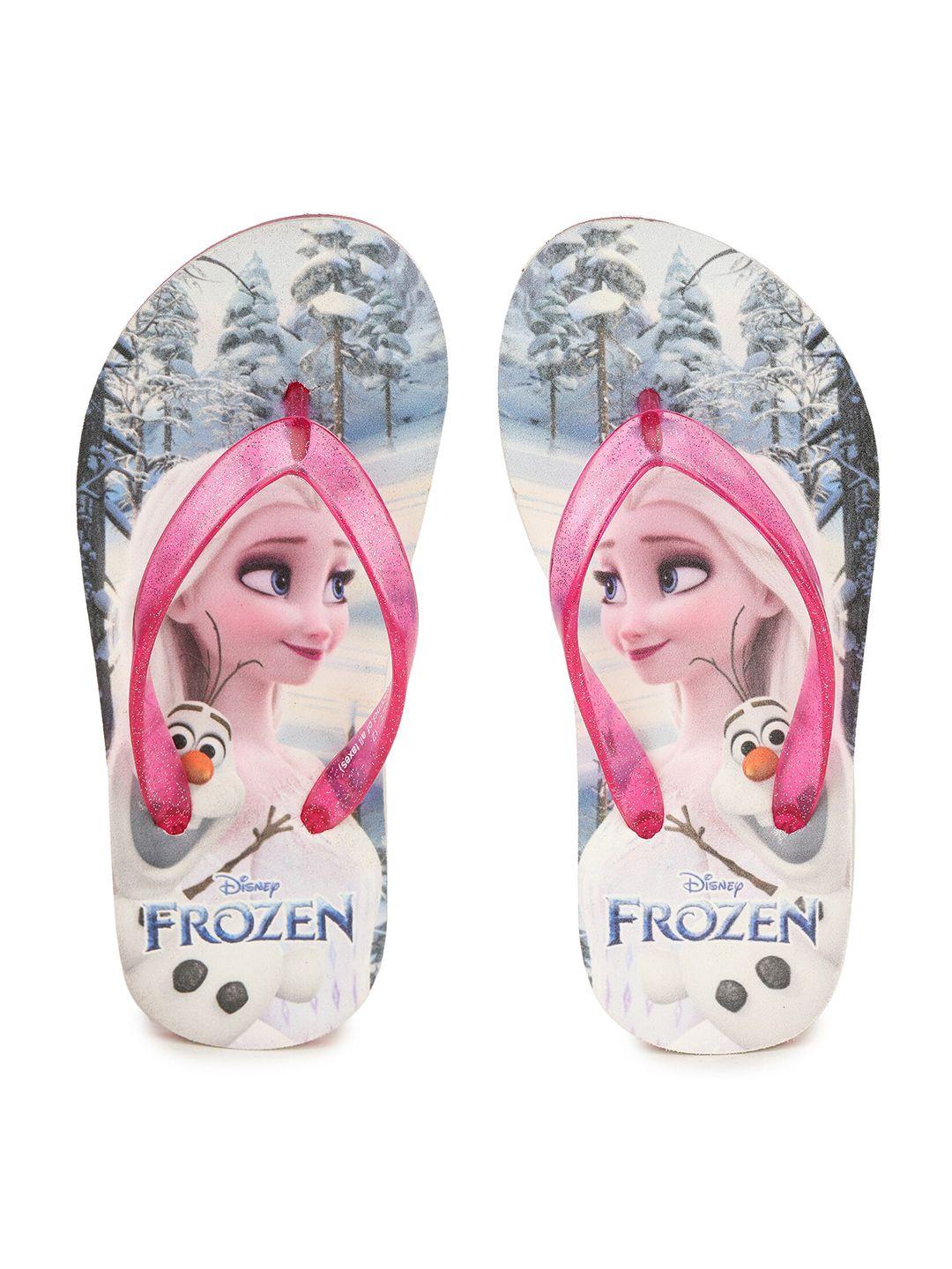 toothless girls disney frozen printed thong flip-flops