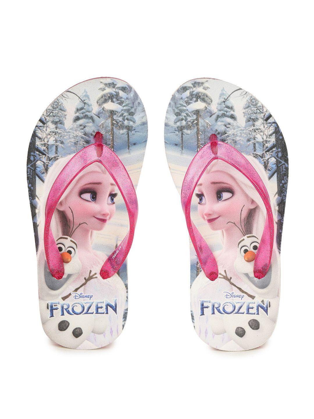 toothless girls disney frozen printed thong flip-flops