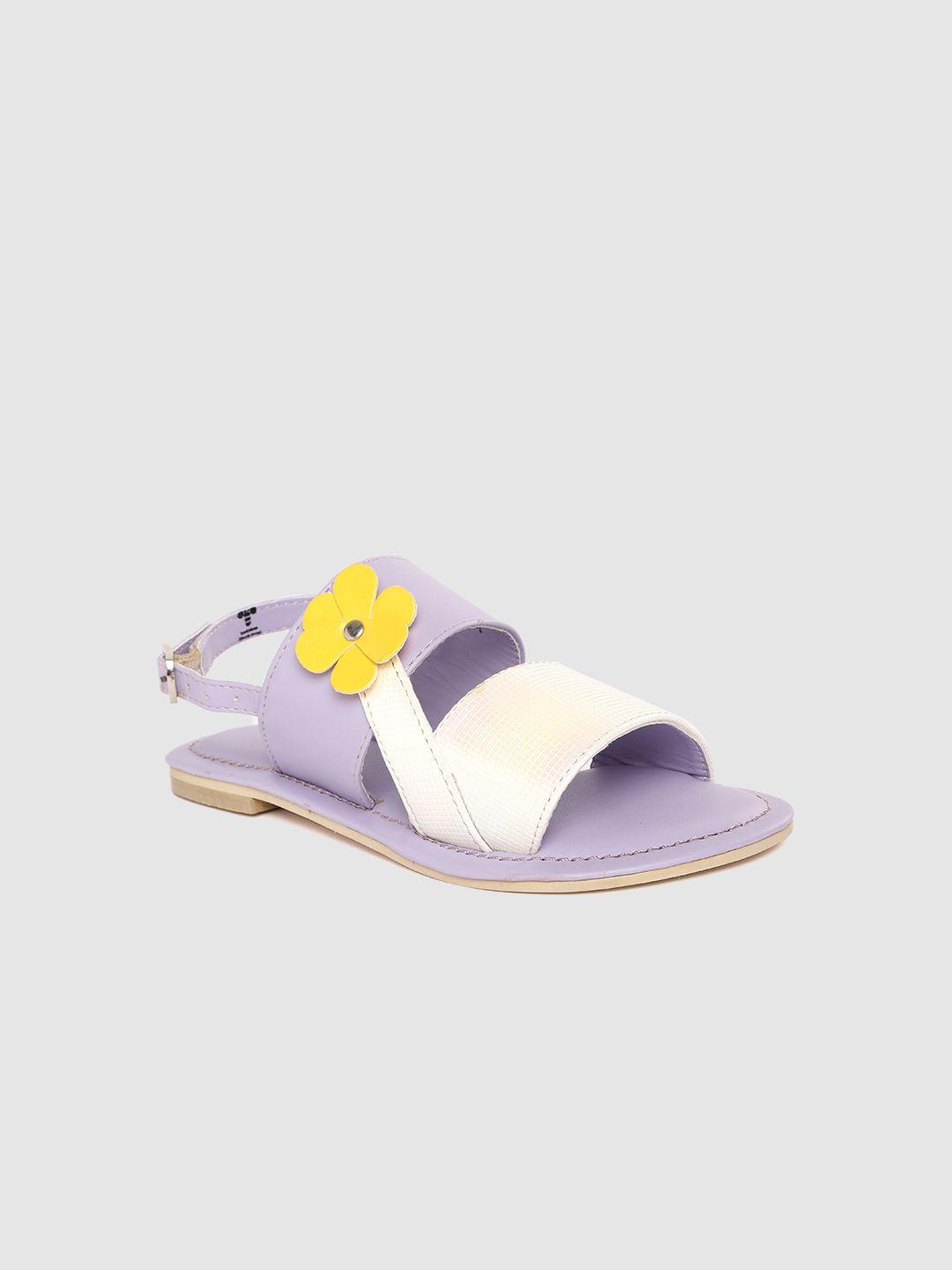 toothless girls lavender colourblocked fashion sandals