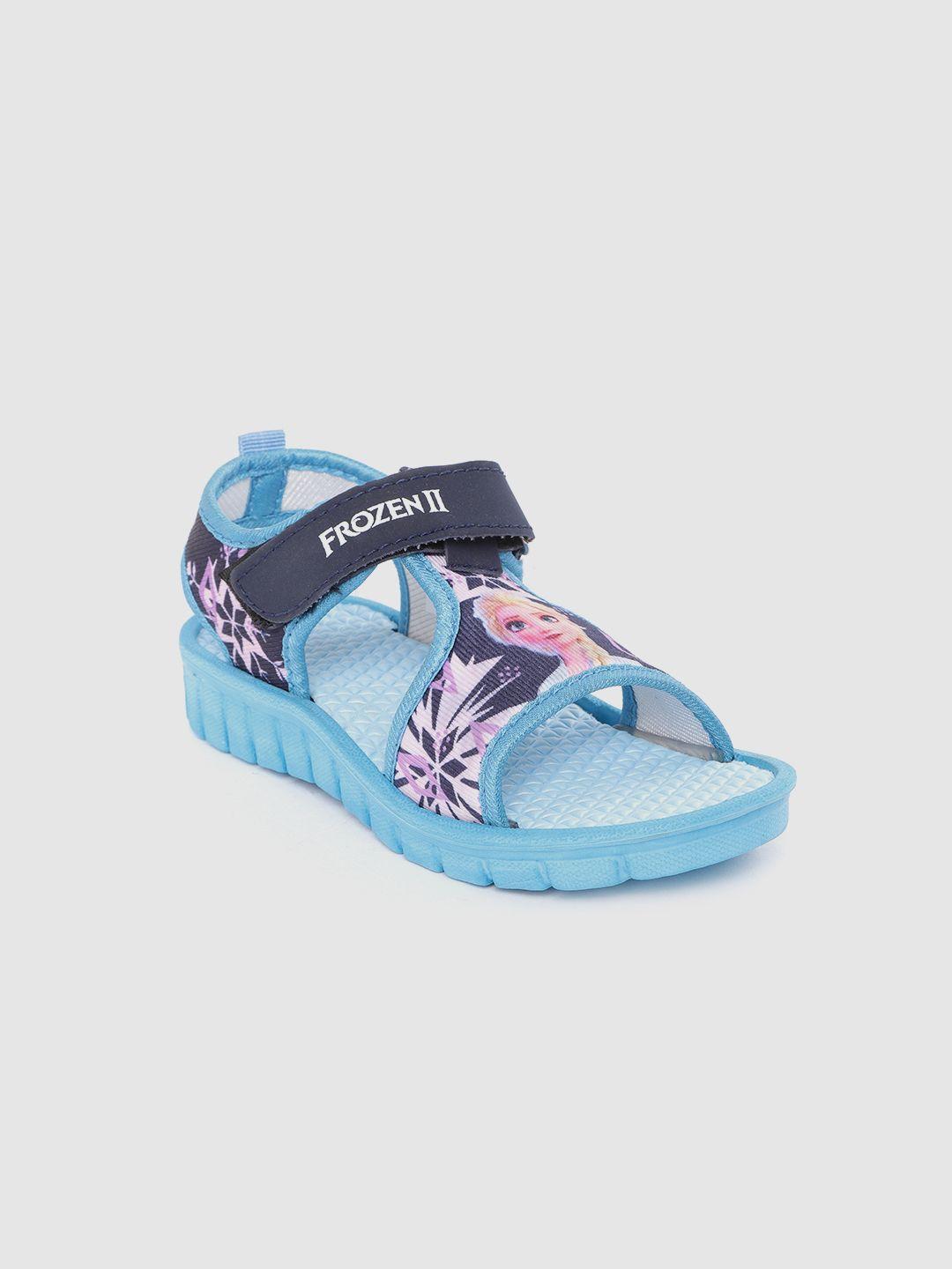 toothless girls navy blue & pink frozen print sports sandals