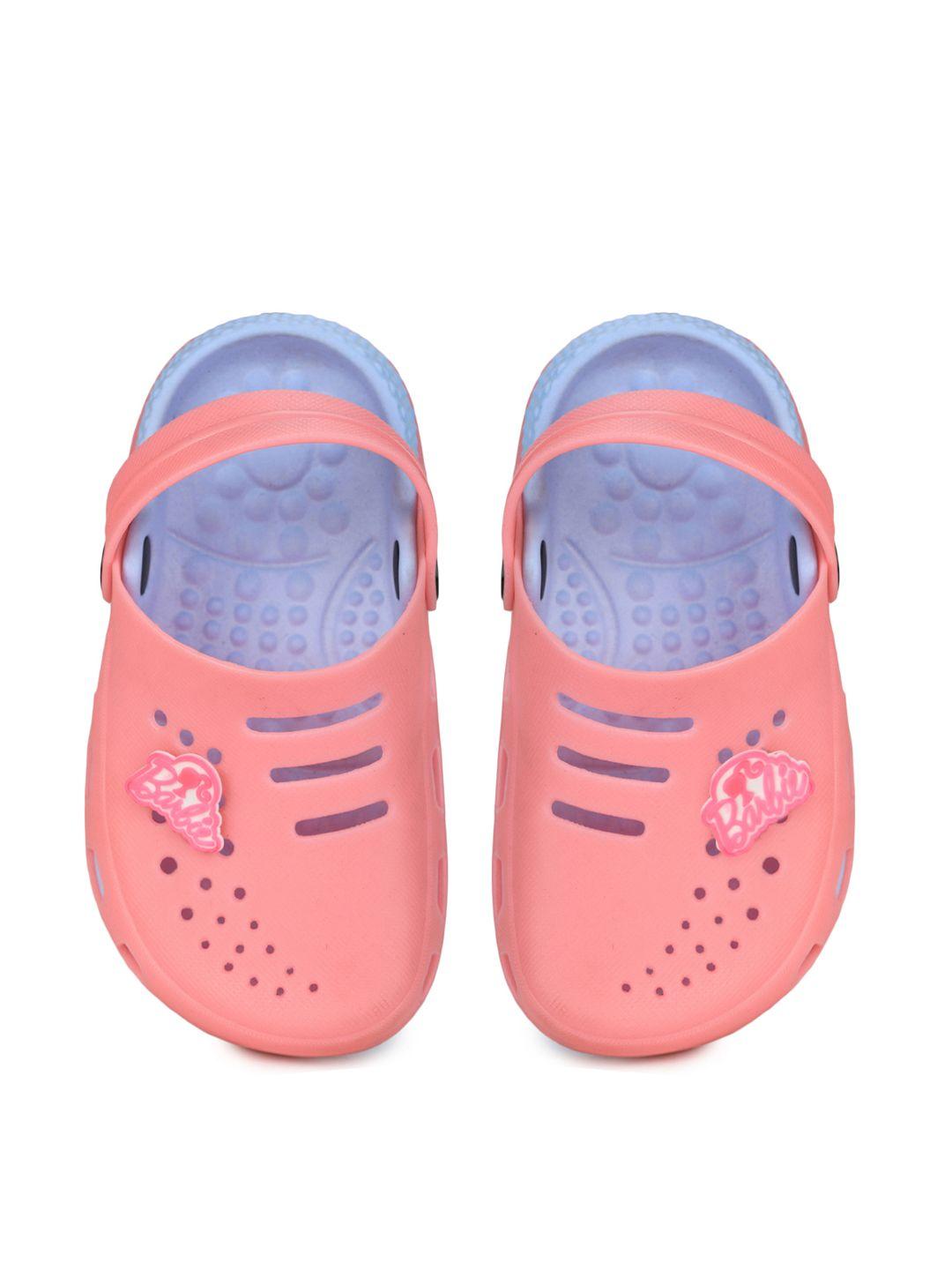 toothless girls pink & blue barbie clogs