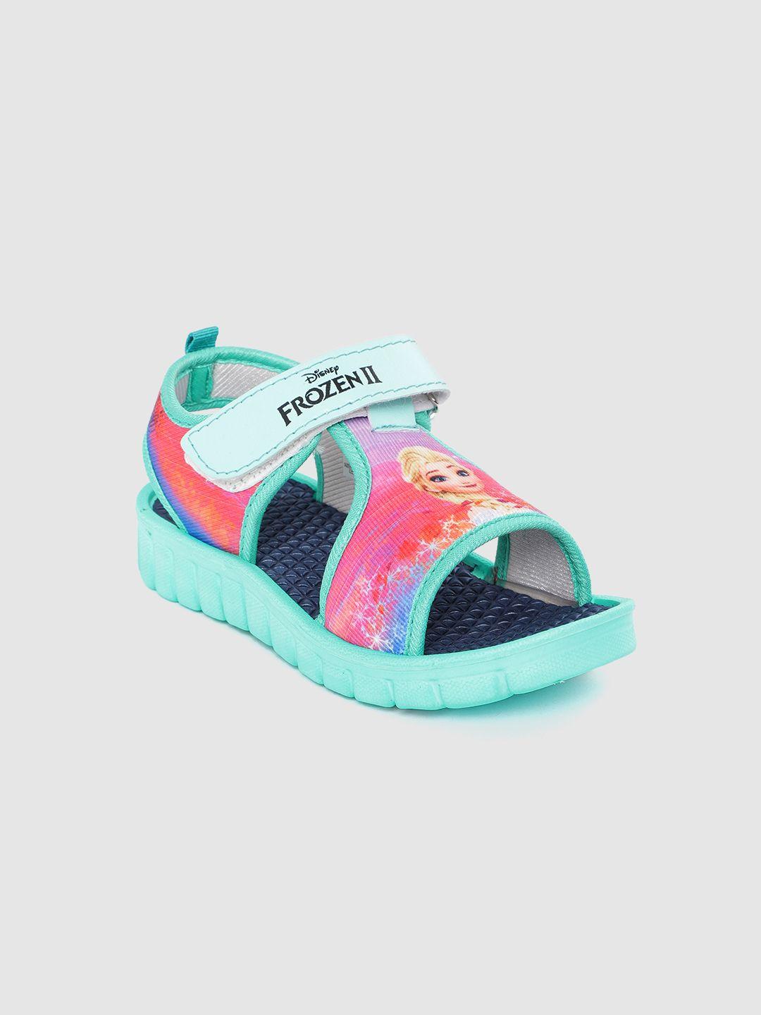 toothless girls pink & sea green frozen print sports sandals