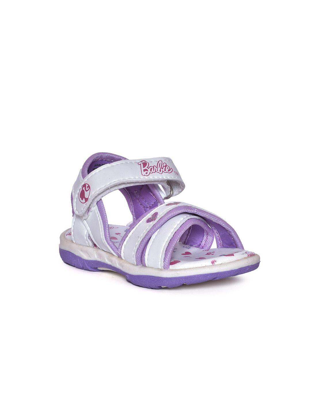 toothless girls purple & white barbie sports sandals