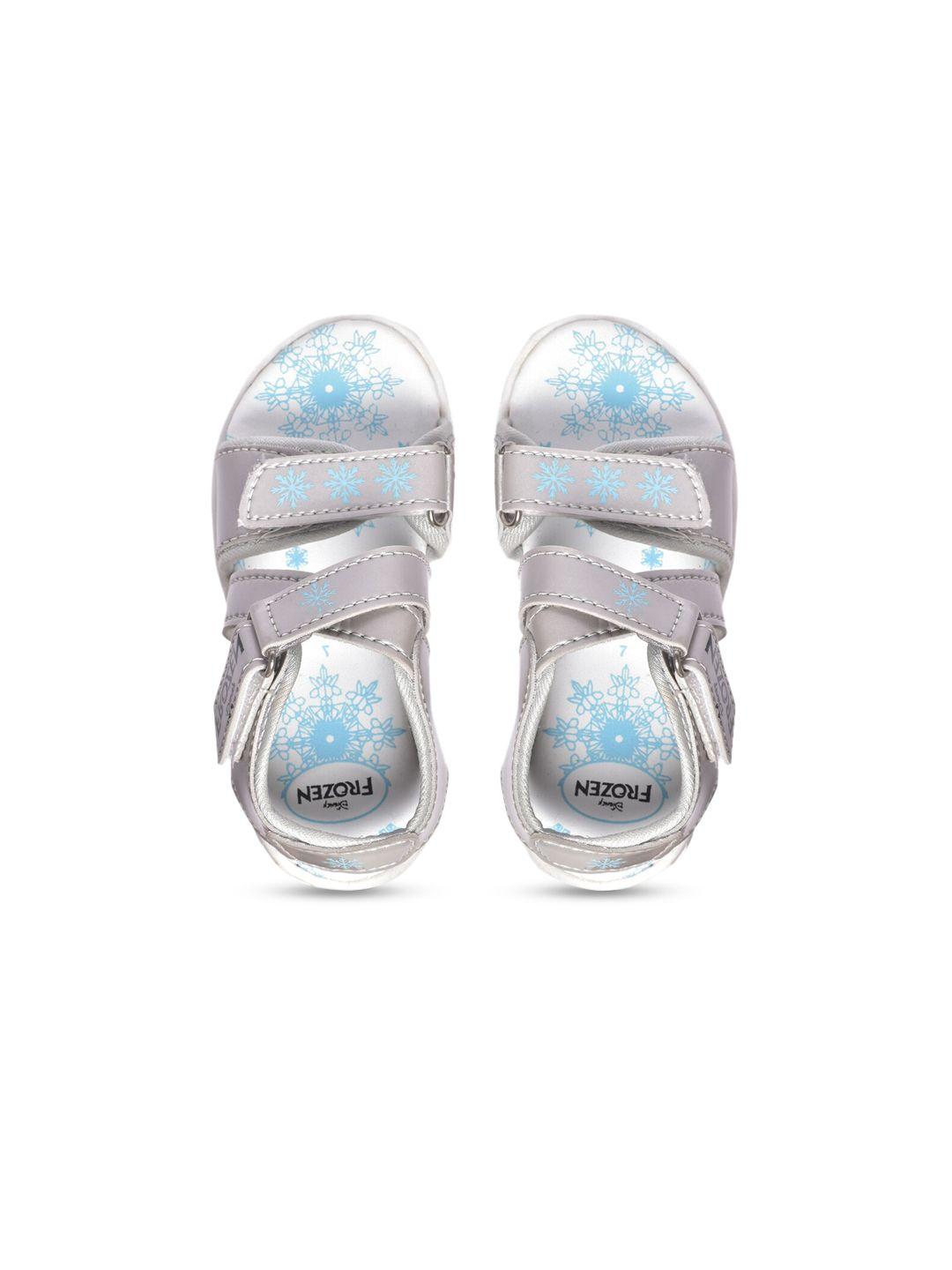 toothless girls sky blue printed sports sandals