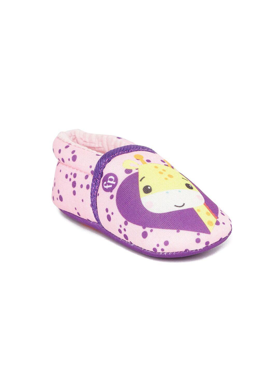 toothless infant kids purple self-design booties