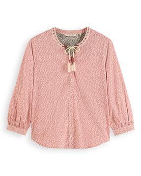 top with beaded collar