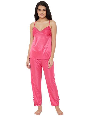 top & pyjama set in pink