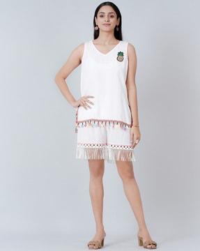 top & shorts set with fringes