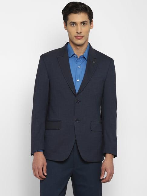 top brass blue & grey regular fit blazer