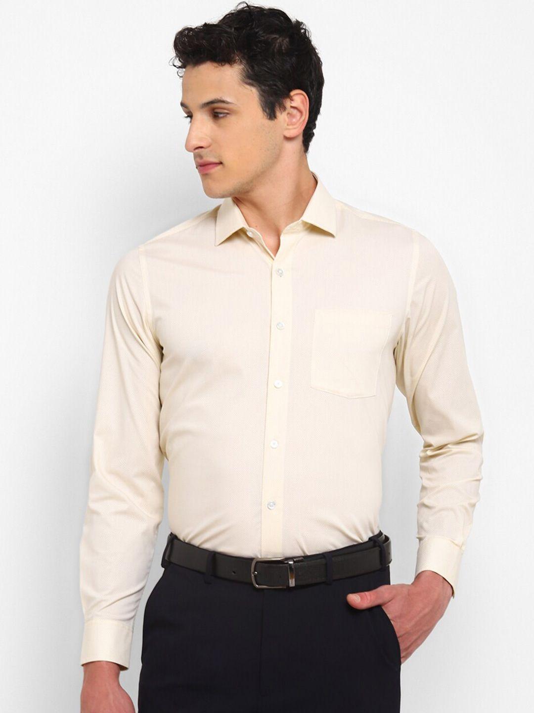 top brass spread collar regular fit cotton formal shirt