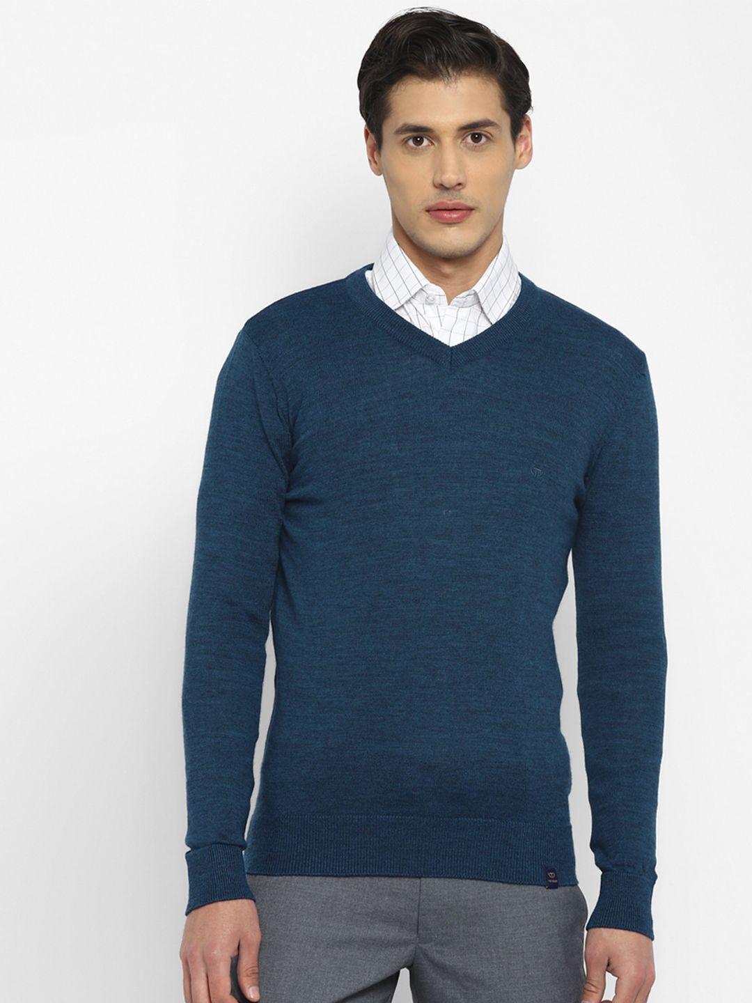 top brass v-neck wool pullover sweater
