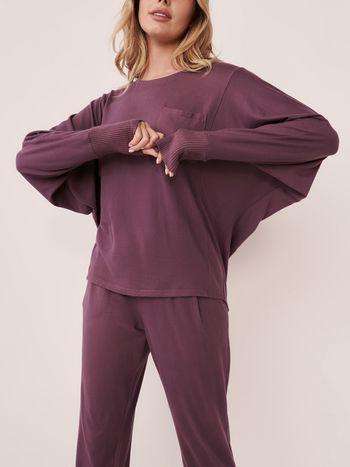 top long sleeves lana sweaterknit purple