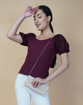 top with bell sleeves