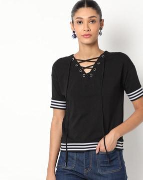 top with criss-cross tie-up