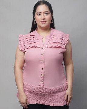 top with ruffles