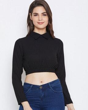 top with spread collar