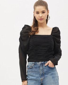 top with square neckline