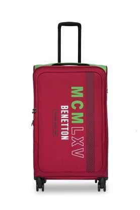 topaz printed polyester tsa lock men's soft luggage - red