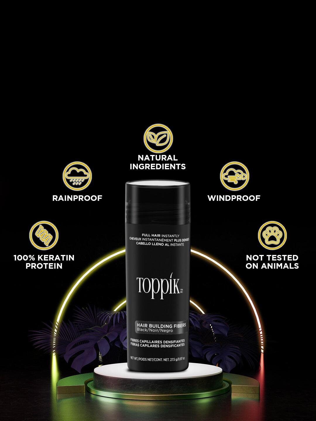toppik hair building fiber for thinning hair 27.5 g - black