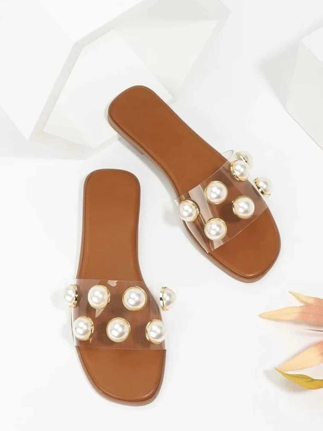 toprico embellished open toe flats