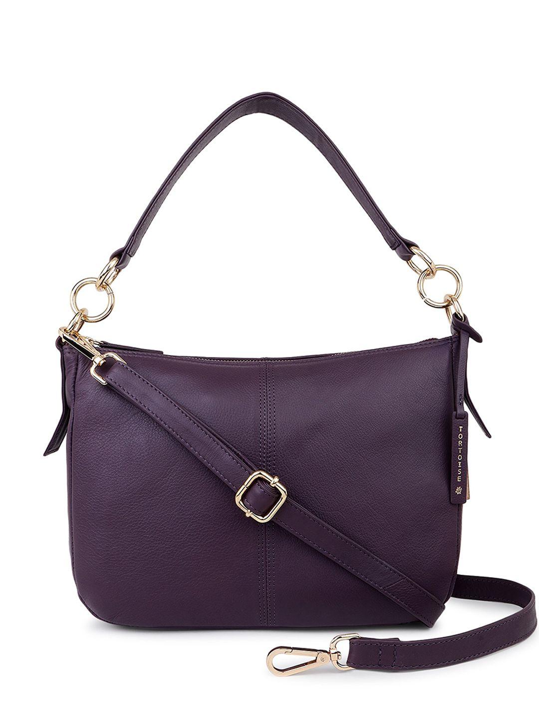 tortoise leather structured hobo bag