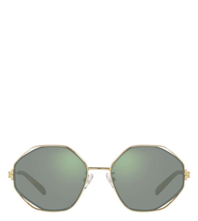 tory burch 0ty609533608156 green classic uv protection geometric sunglasses for women