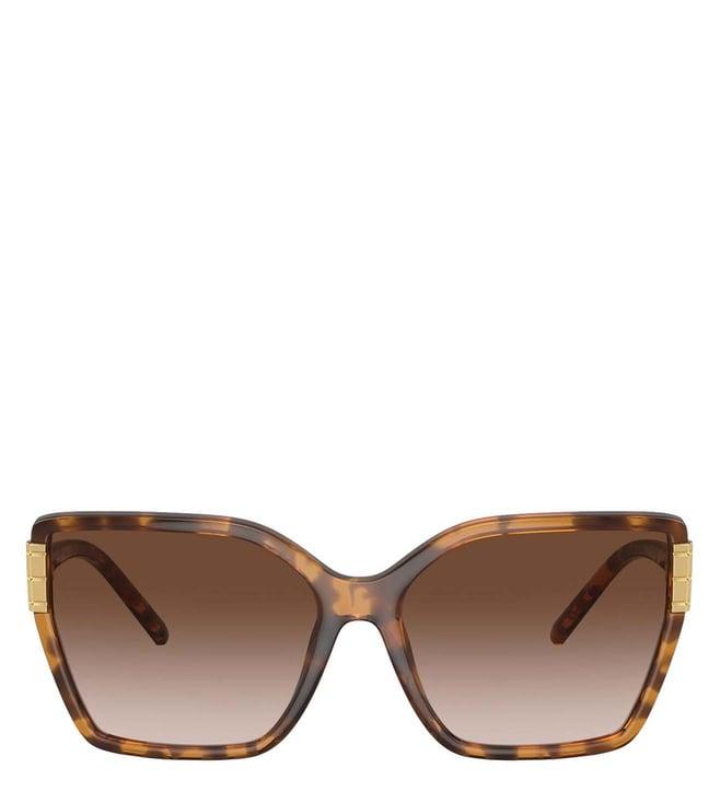 tory burch 0ty9076u19921358 brown uv protected square sunglasses for women