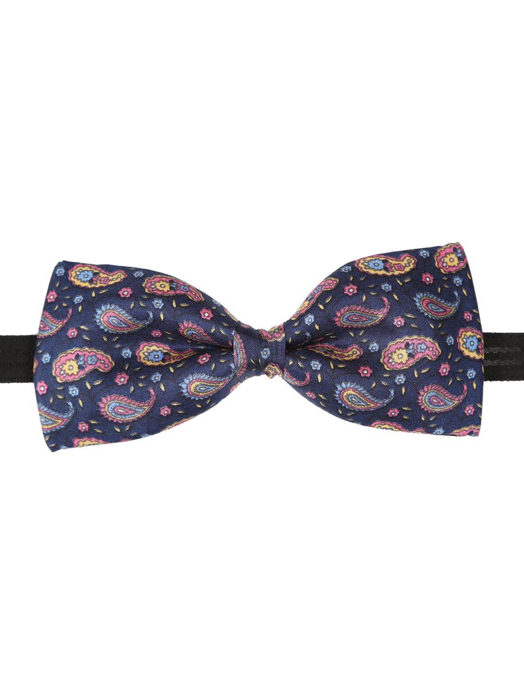 tossido blue printed bow tie
