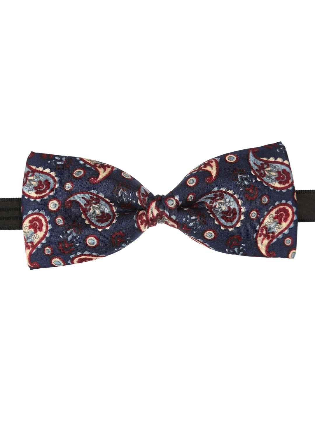 tossido blue printed bow tie