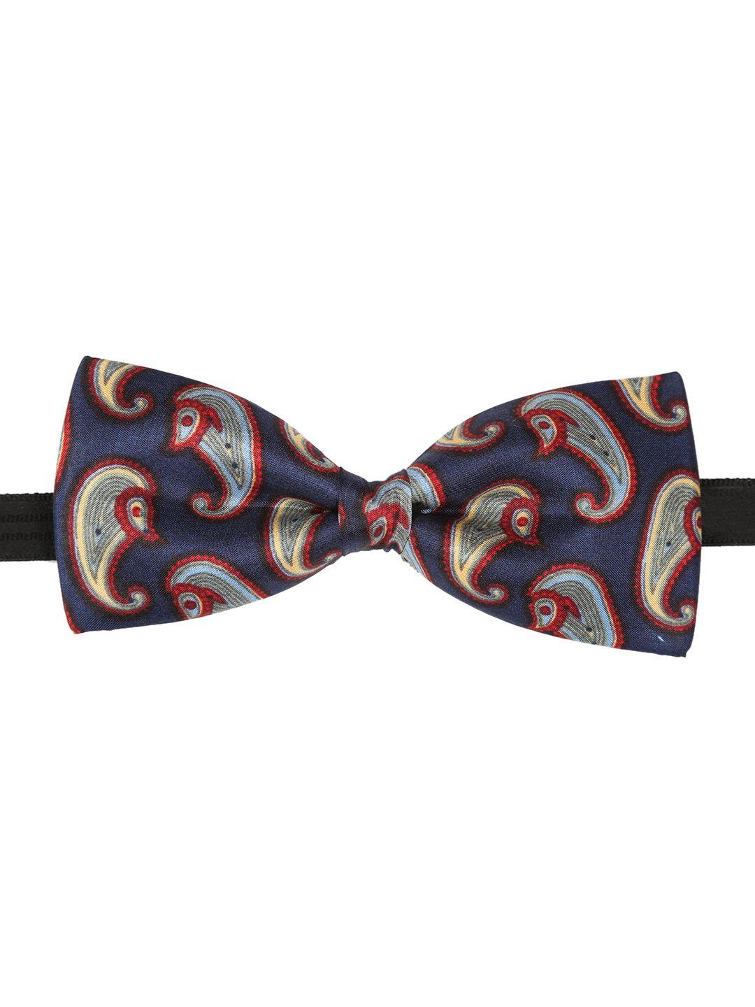 tossido blue printed bow tie