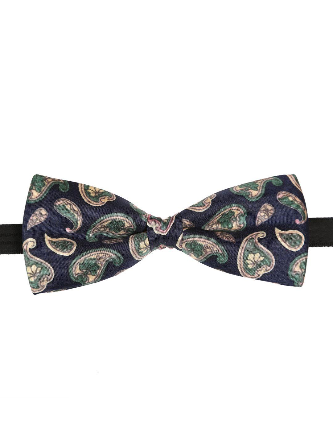 tossido blue printed bow tie