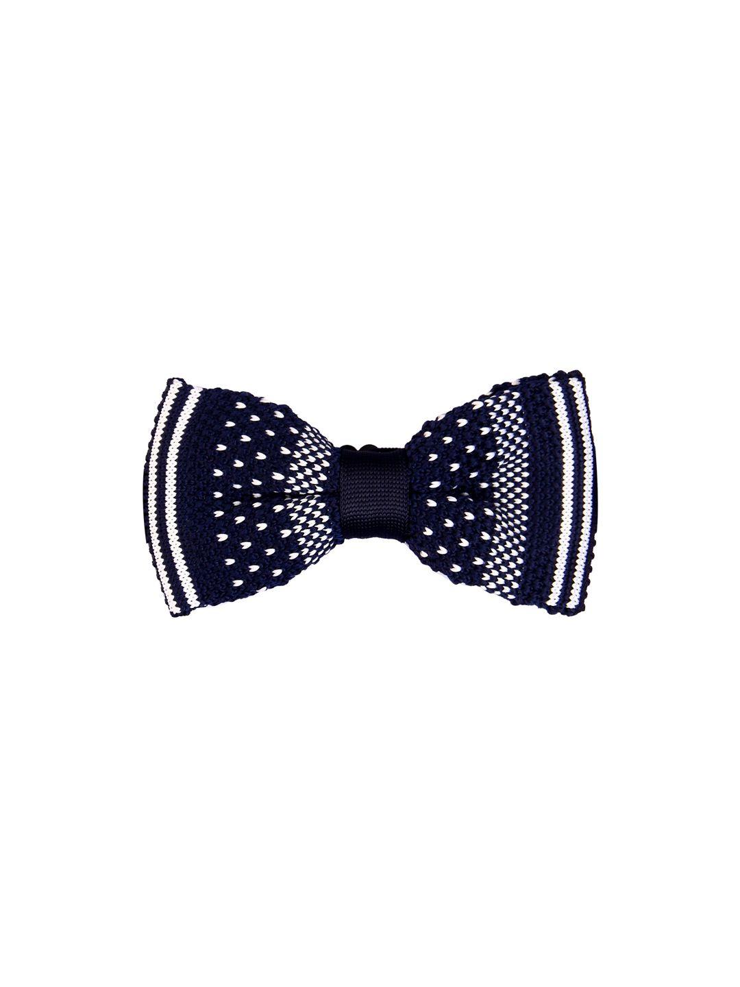 tossido blue self-design bow tie