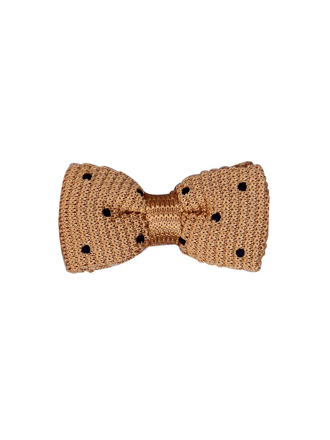 tossido brown woven design bow tie