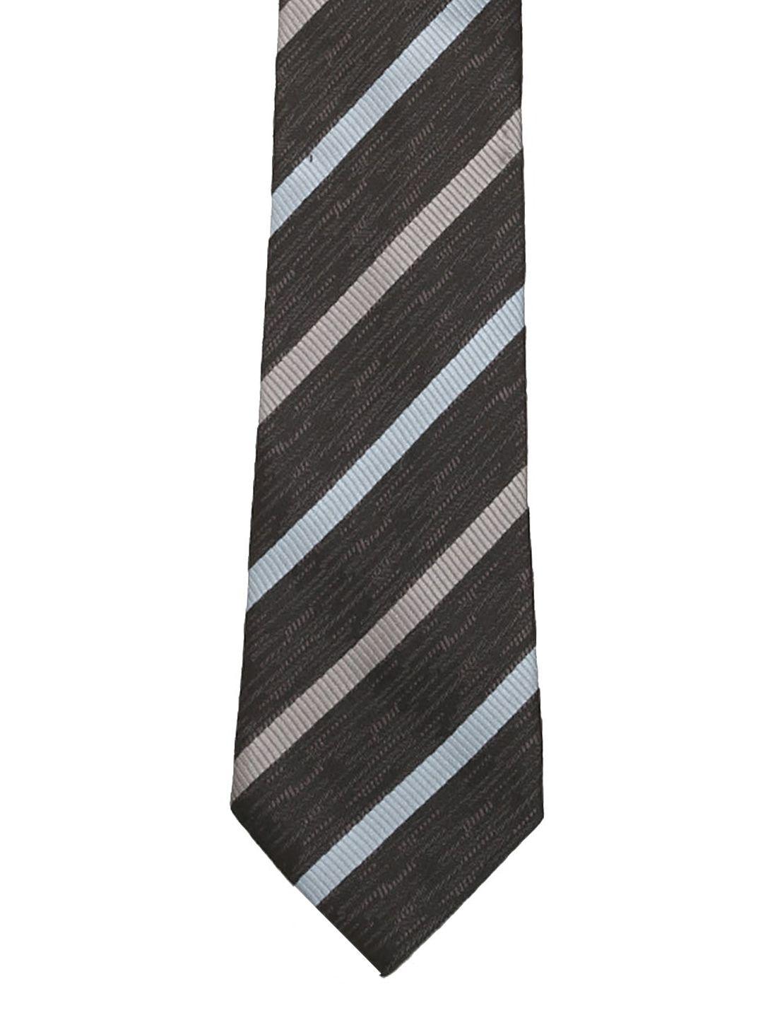 tossido charcoal woven design broad tie