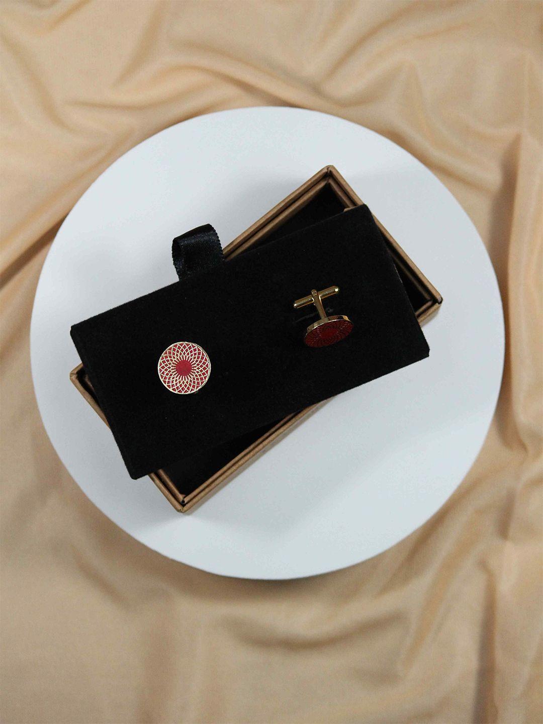 tossido gold-plated round cufflink