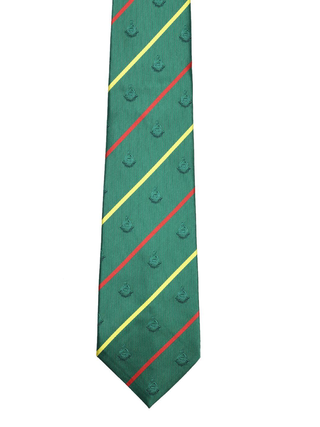 tossido green woven design skinny tie