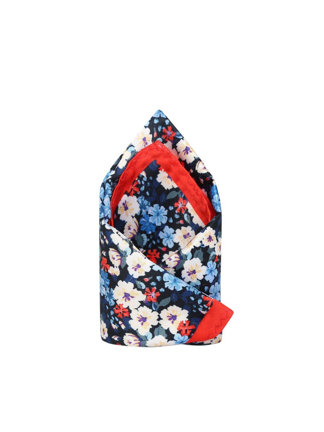 tossido men multicoloured floral printed pocket square