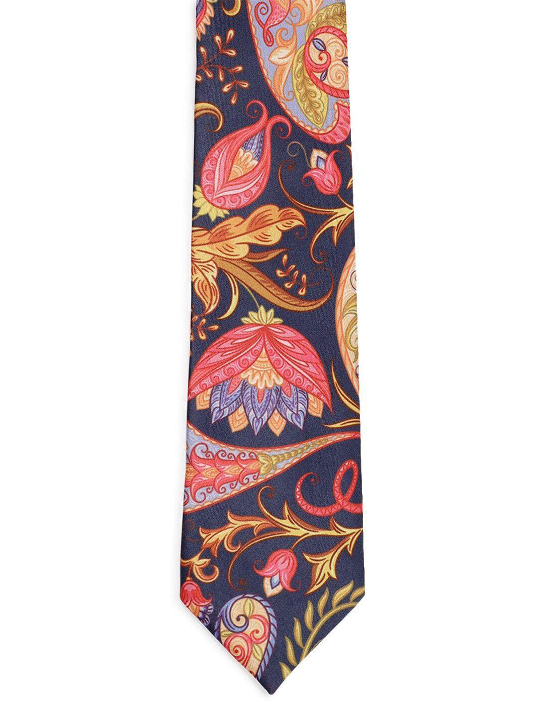 tossido men multicoloured printed broad tie