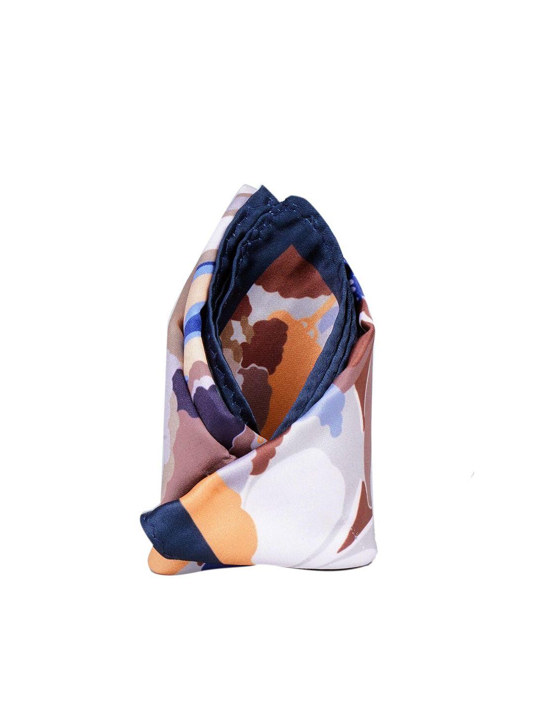 tossido men multicoloured printed pocket square