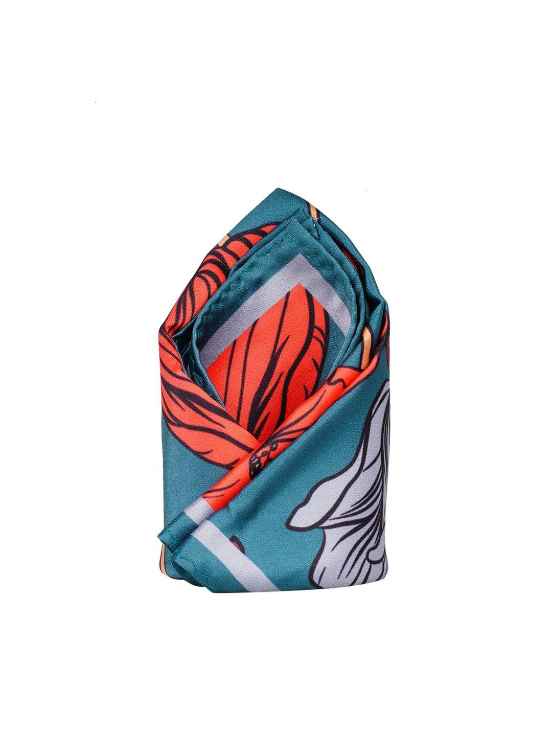 tossido men multicoloured printed pocket square