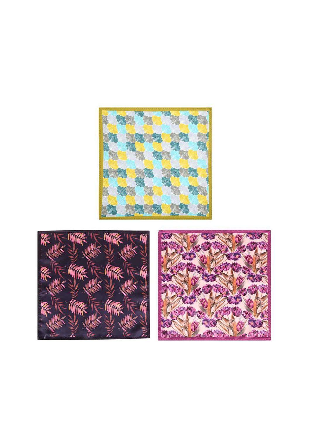 tossido men pack of 3 printed pocket squares