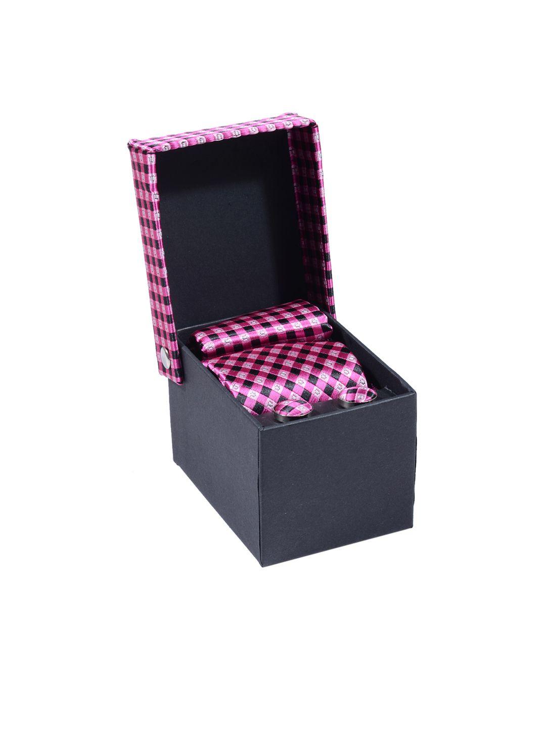 tossido men pink & black accessory gift set