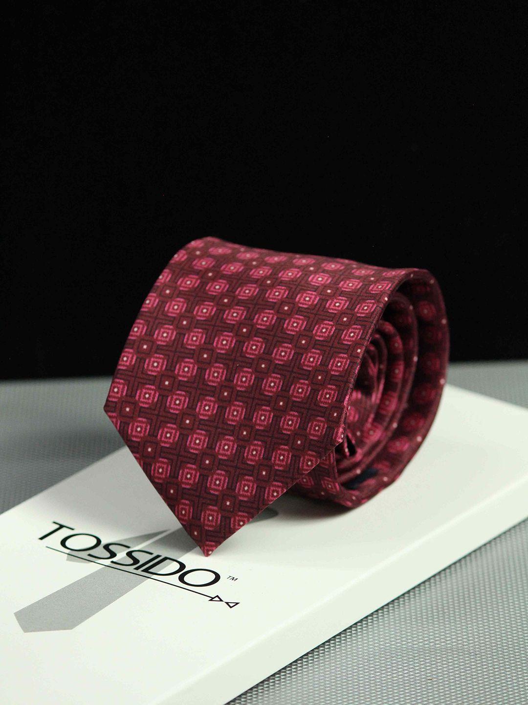 tossido men printed broad tie