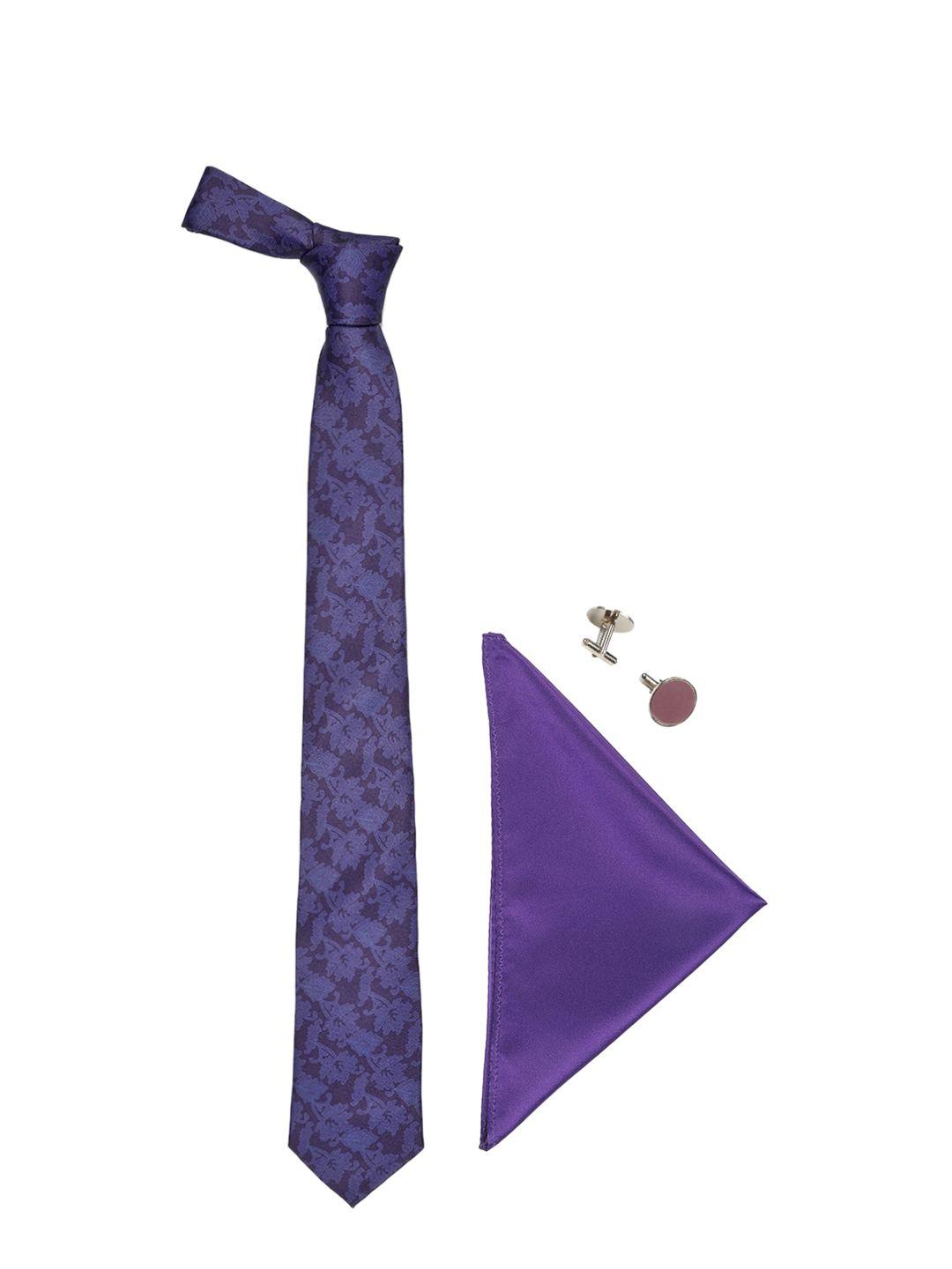 tossido men purple microfiber accessory gift set