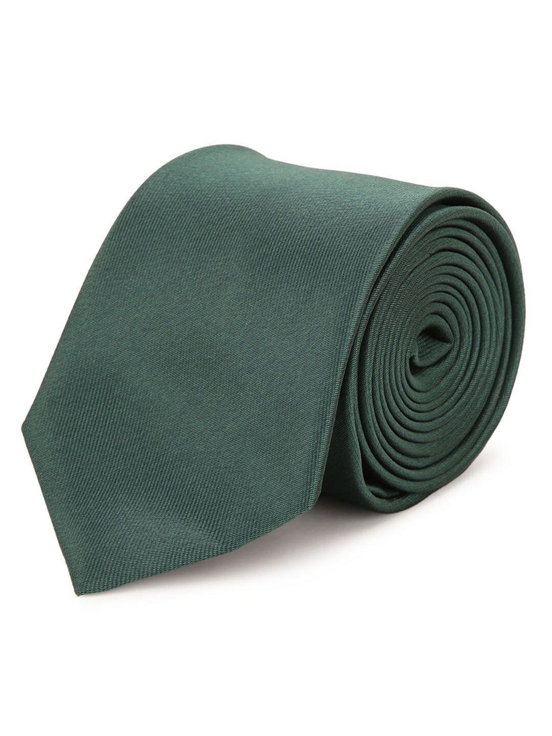 tossido men solid green tie