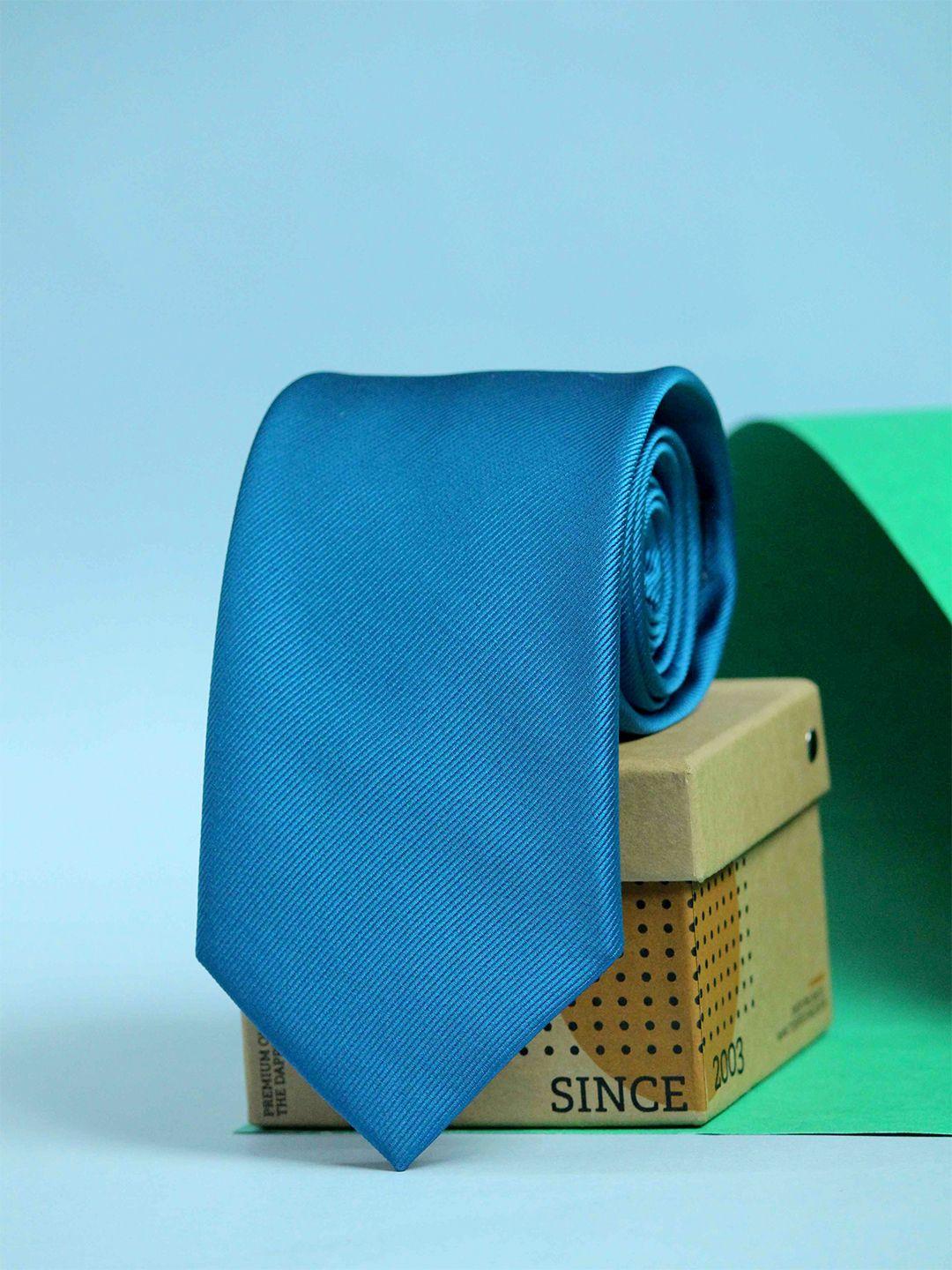 tossido men turquoise blue solid broad tie