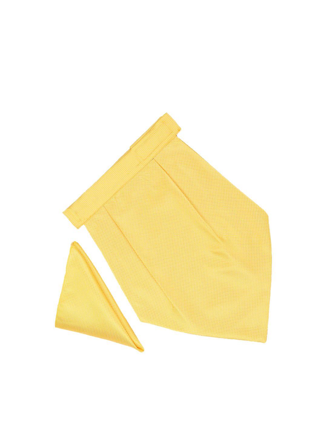 tossido men yellow solid accessory gift set