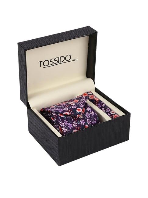 tossido multi printed necktie and pocket square set for men