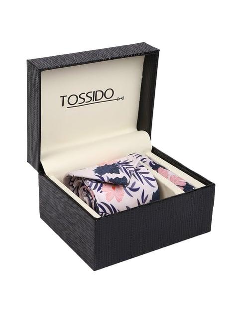 tossido multi printed necktie and pocket square set for men